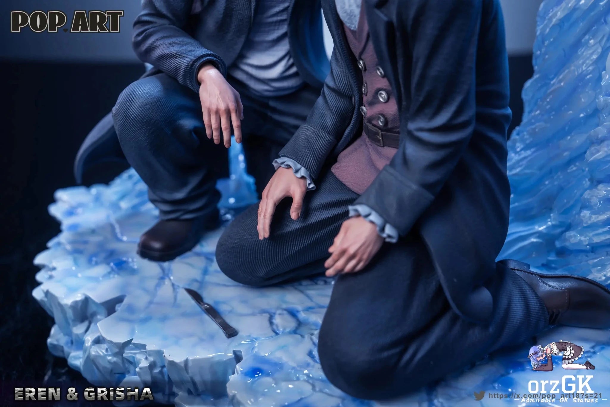 POP.ART Studio - Eren X Grisha Attack on Titan resin statue Navy Toys anime figure