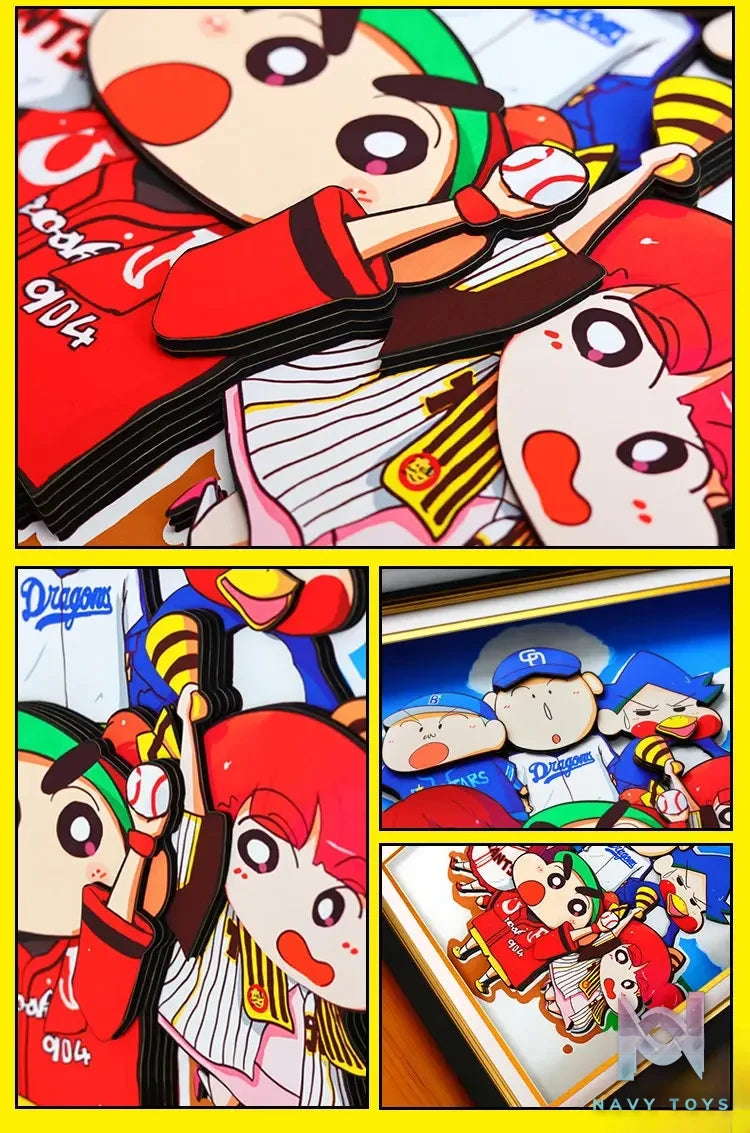Yu Zhi Jiang Studio – Crayon Shin-chan Multiple Characters Series #11 3D Decorative Painting Crayon Shin-chan