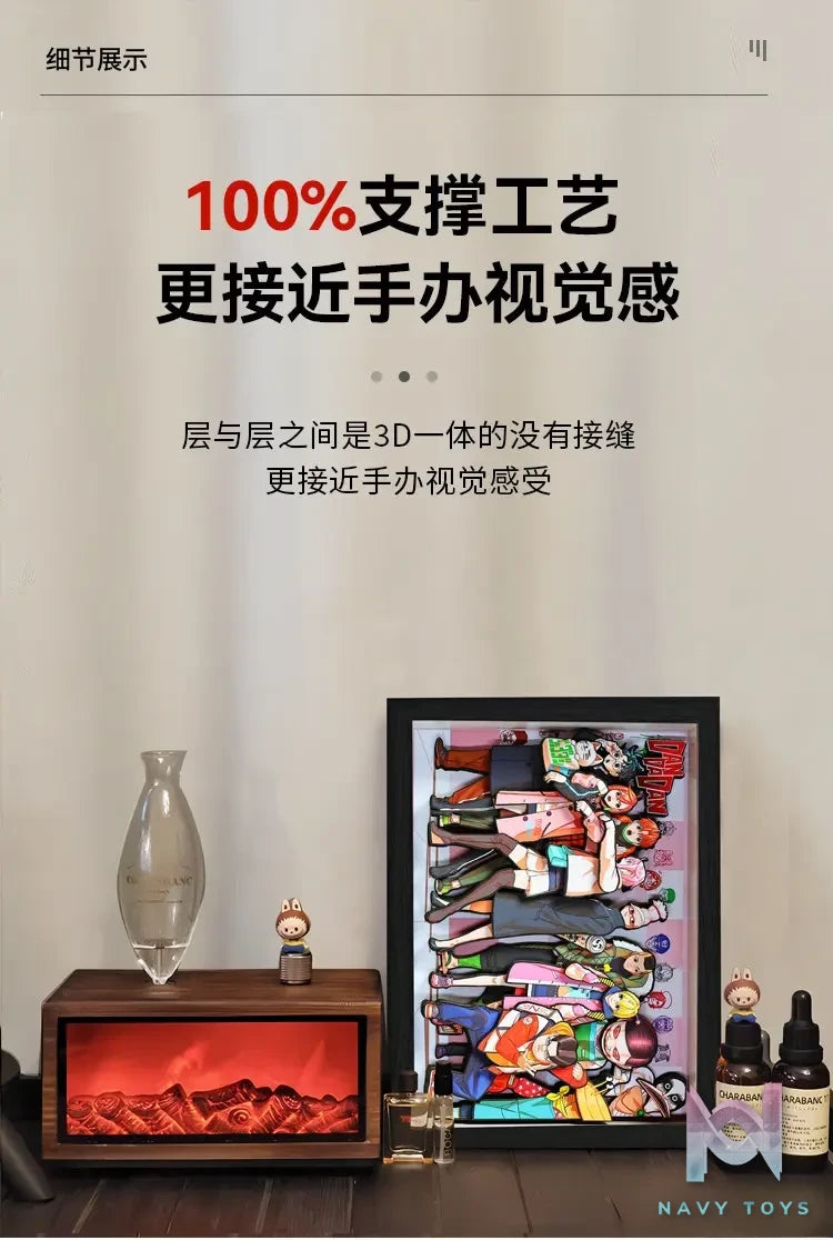 Yu Zhi Jiang Studio – Dandadan Multiple Characters 3D Decorative Painting Dandadan