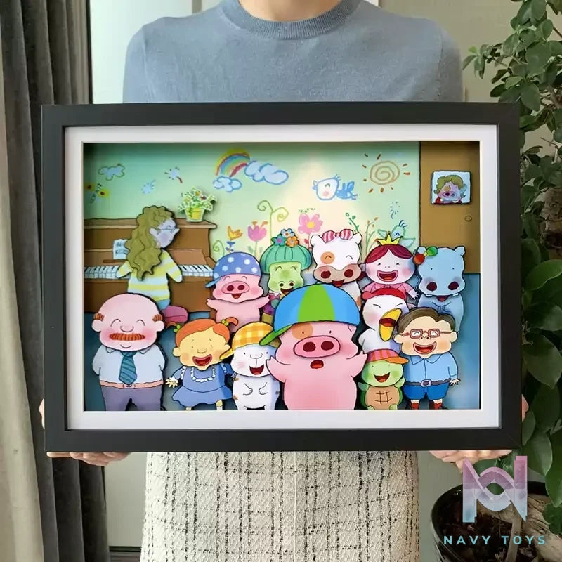 KALA HOME Studio – McDull, the Alumni Multiple Characters 3D Decorative Painting McDull, the Alumni