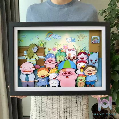 KALA HOME Studio – McDull, the Alumni Multiple Characters 3D Decorative Painting McDull, the Alumni