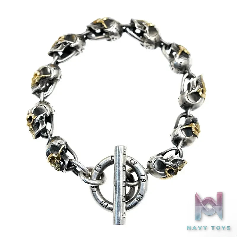 Raven Studio (silver jewelry) – Exclusive Design “Radiant Traveler” RS Skull Bracelet Original