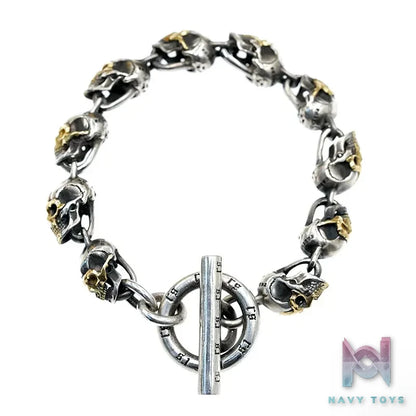 Raven Studio (silver jewelry) – Exclusive Design “Radiant Traveler” RS Skull Bracelet Original