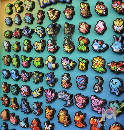 KALA HOME Studio – Generation II Pokémon Pixel Art 3D Decorative Painting Pokémon