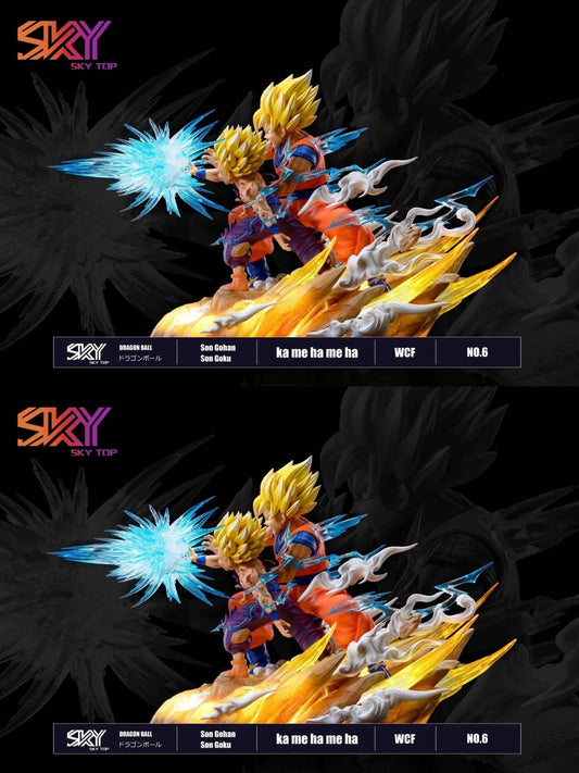 Goku x Gohan resin statue sky top studio anime figure