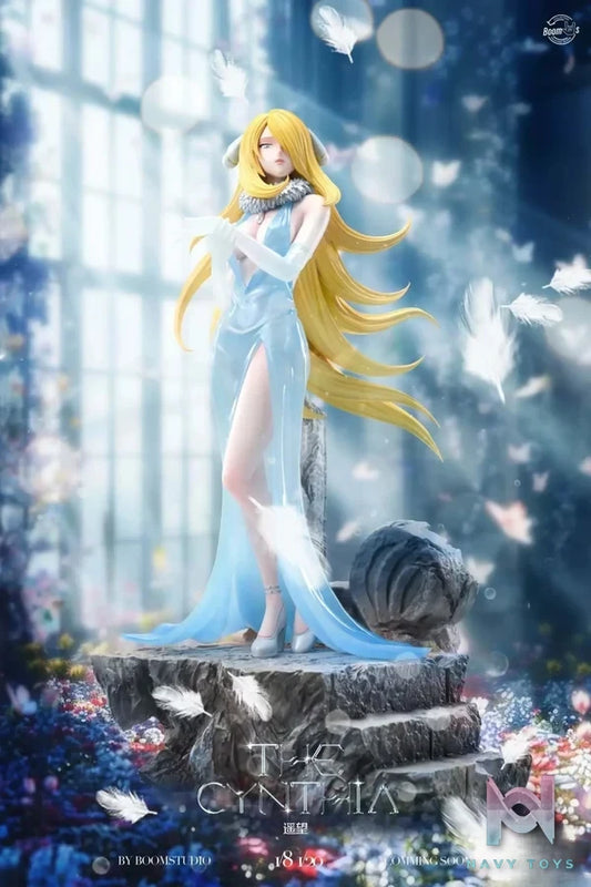 Boom Studio - Pokémon Great Artist Series Cynthia resin statue Navy Toys anime figure