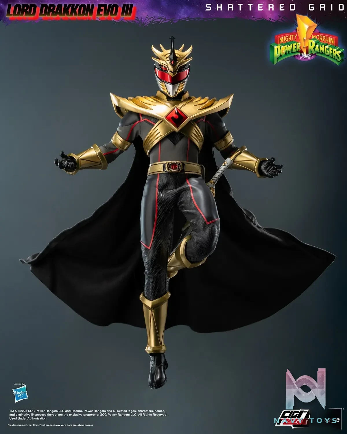 Threezero – Mighty Morphin Power Rangers: Shattered Grid FigZero 1/6 Lord Drakkon Evo III 3Z10260W0 (Licensed)