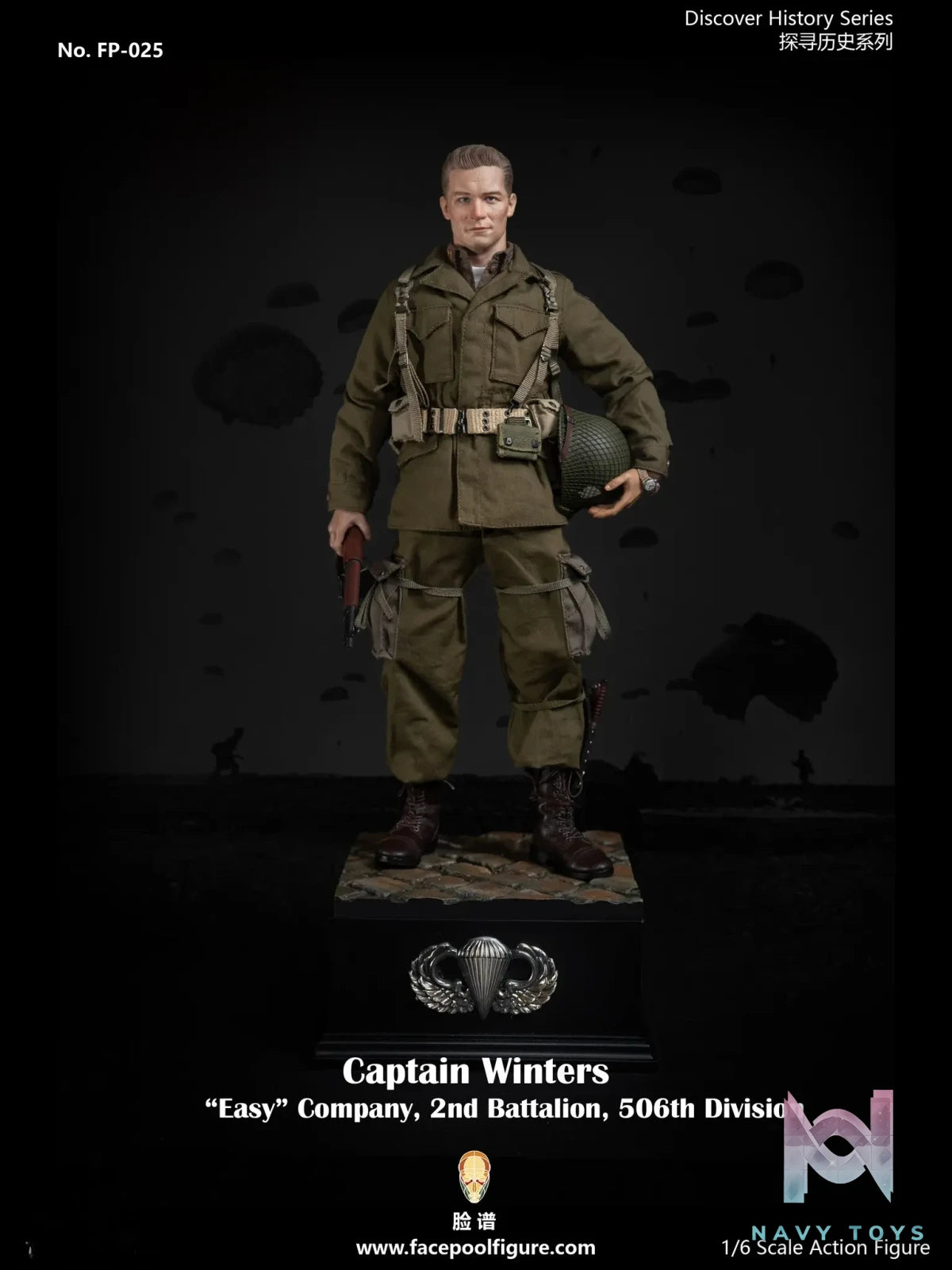 Facepoolfigure – Captain Winters “Easy” Company, 2nd Battalion, 506th Division 1/6 Action Figure FP025 (Licensed)