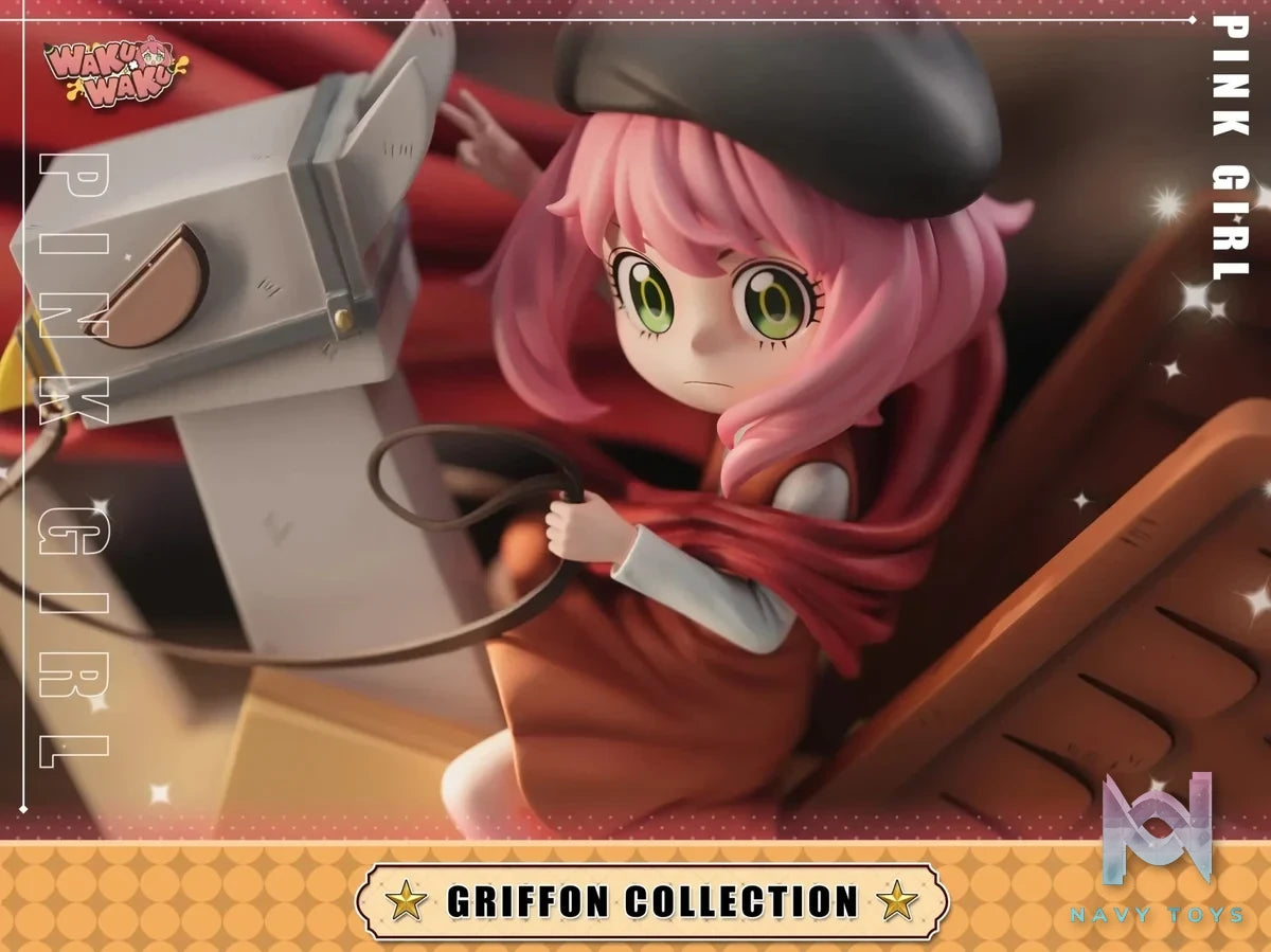WakuWaku Studio - Spy x Family Anya cos Napoleon Crossing the Alps resin statue Navy Toys anime figure