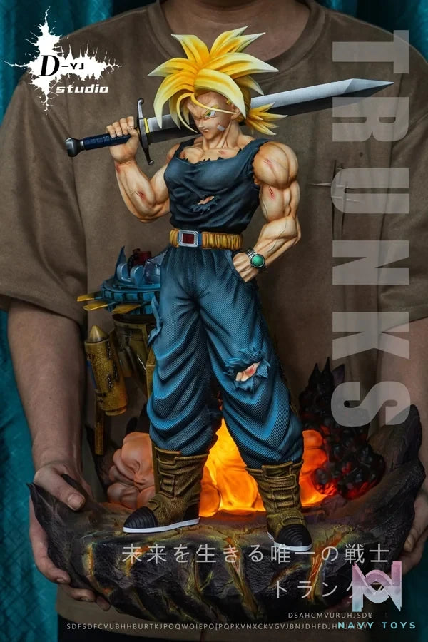 D - YJ Studio - Dragon Ball Sword Carrying Trunks resin statue Navy Toys anime figure