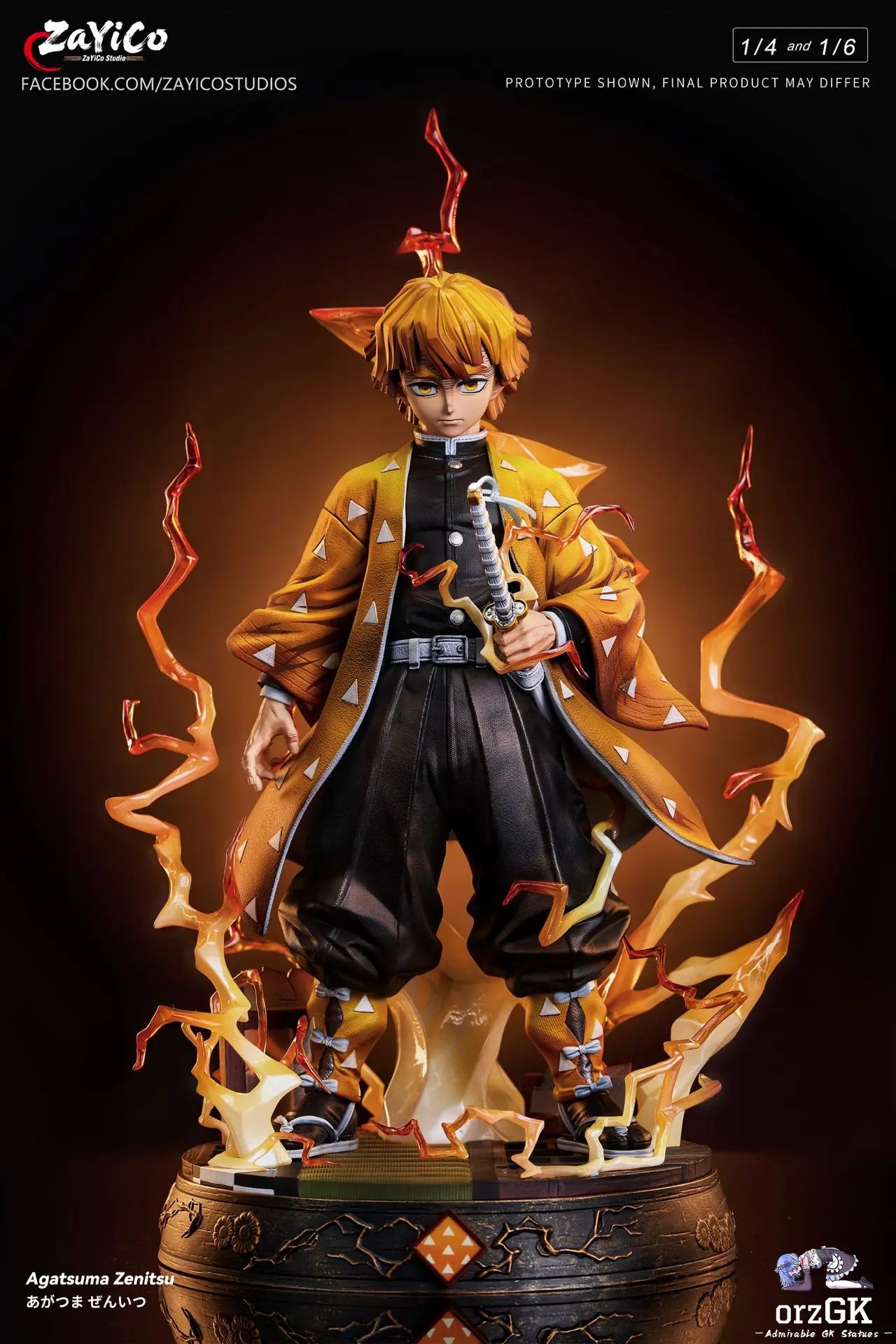 Zayico Studio - Agatsuma Zenitsu Demon Slayer resin statue Navy Toys anime figure