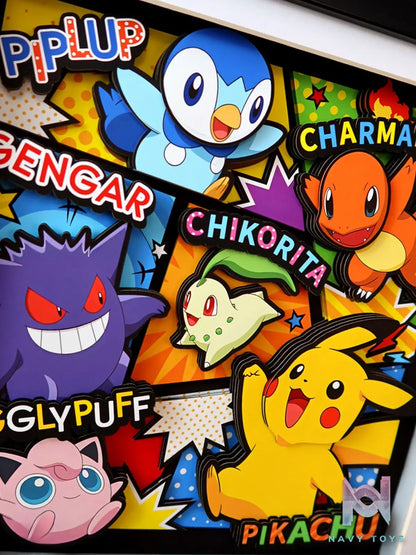 KALA HOME Studio – Pokémon Multiple Characters #14 3D Decorative Painting Pokémon