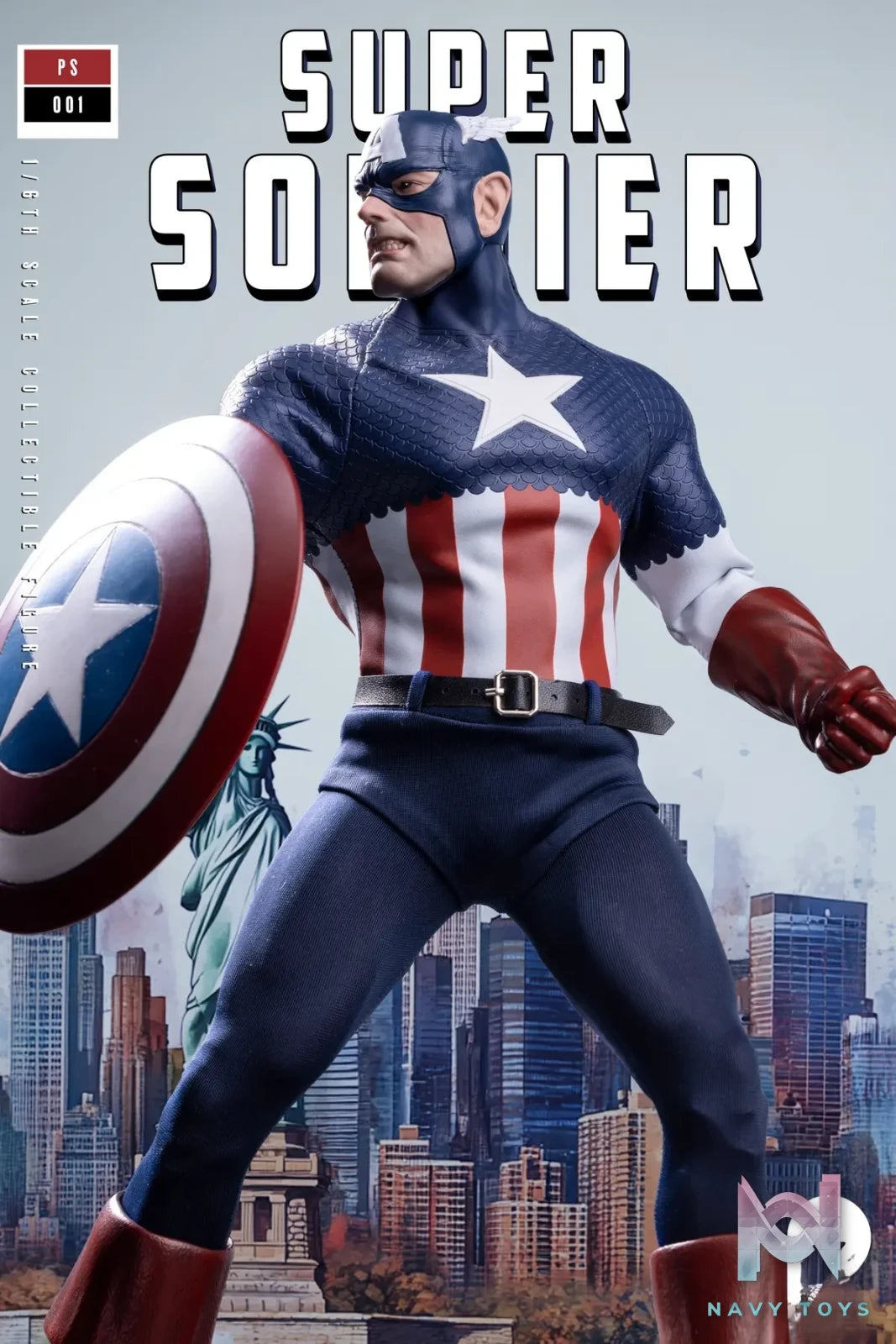 Power Studio – Marvel 1/6 scale super soldier Captain America figure PS001