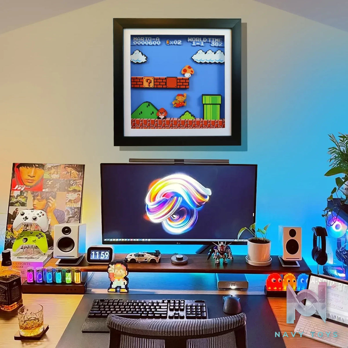 KALA HOME Studio – Mario Pixel Art 3D Decorative Painting Super Mario