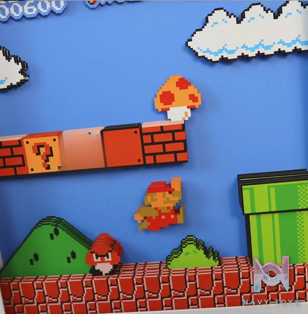 KALA HOME Studio – Mario Pixel Art 3D Decorative Painting Super Mario