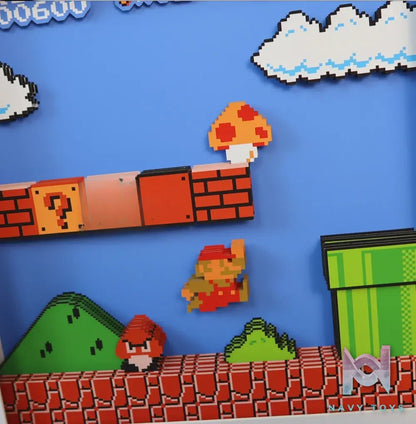 KALA HOME Studio – Mario Pixel Art 3D Decorative Painting Super Mario