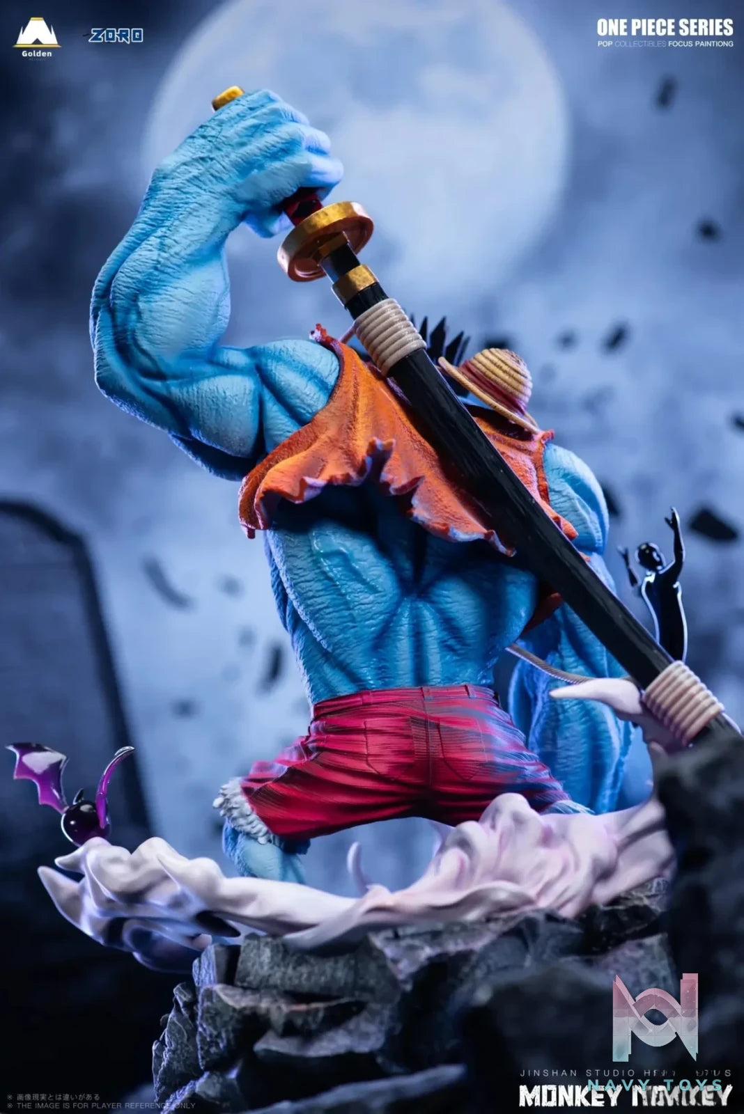 Jinshan Studio - One Piece Horror Series 2 Nightmare Luffy resin statue Navy Toys anime figure