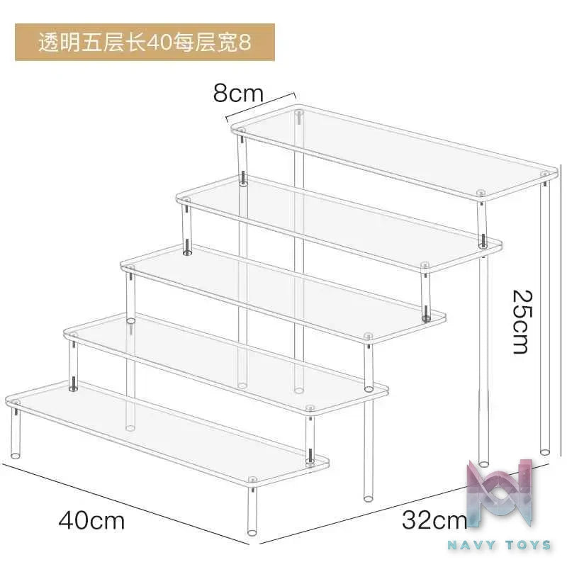Showcase Factory – Acrylic Stair Display Stand for Nendoroids Blind Boxes Mini Figures