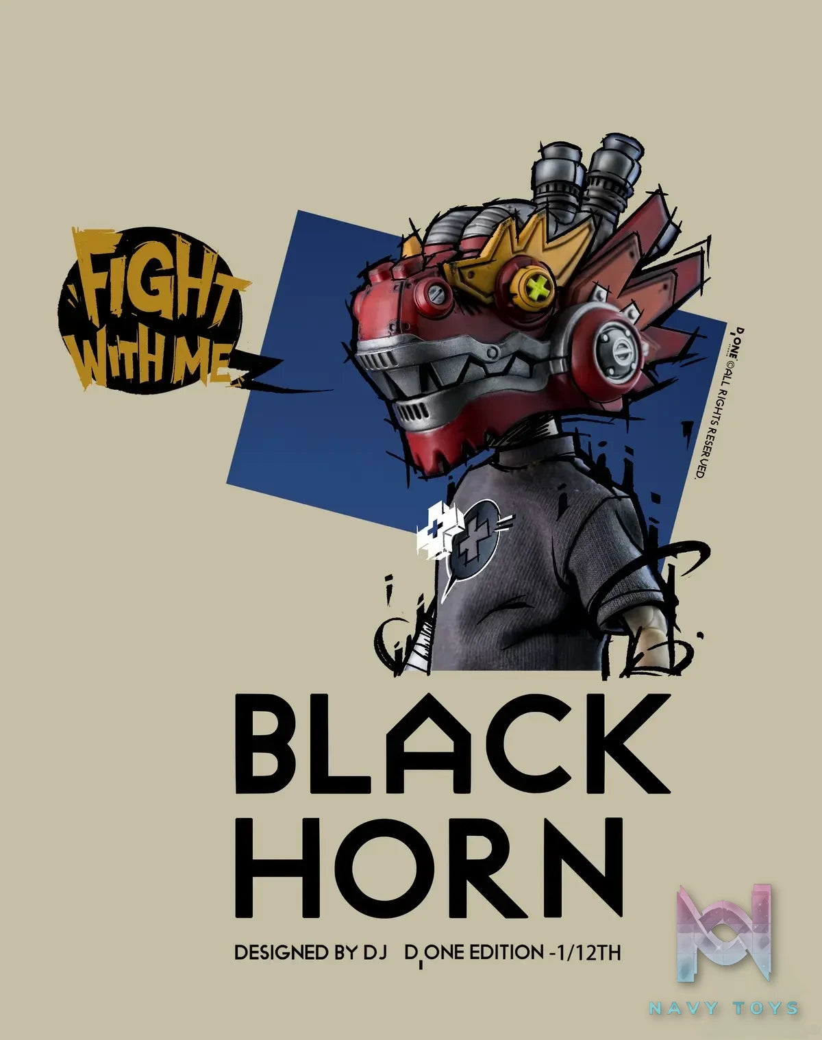 D ONE Studio – Black Horn Doll 1/12 The Year of The Loong (Licensed)