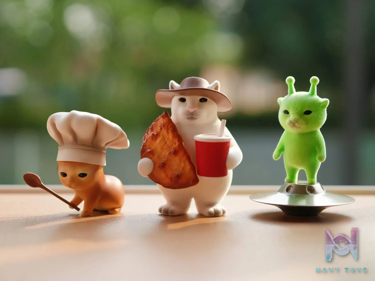 Na Ke Shi Jia Sha Diao Studio – What Cat X Cook Cat X ET Cat Original
