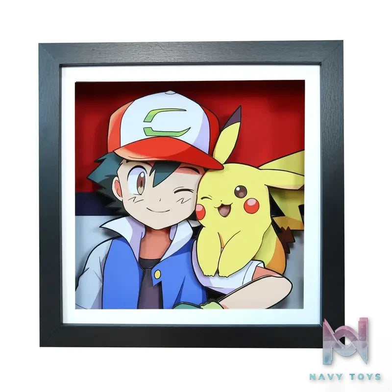 KALA HOME Studio – Ash Ketchum X Pikachu 3D Decorative Painting Pokémon