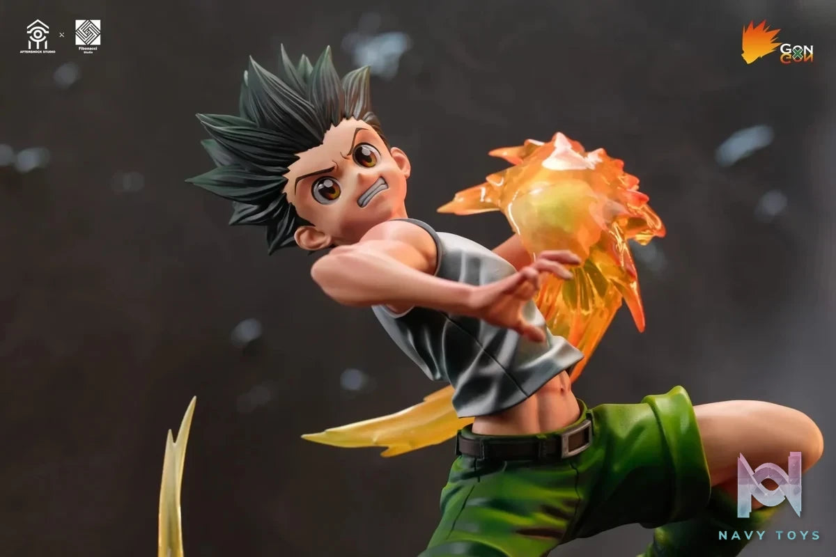 Aftershock Studio & Fibonacci Studio - HUNTER × HUNTER Killua Zoldyck & Gon Freecss resin statue Navy Toys anime figure