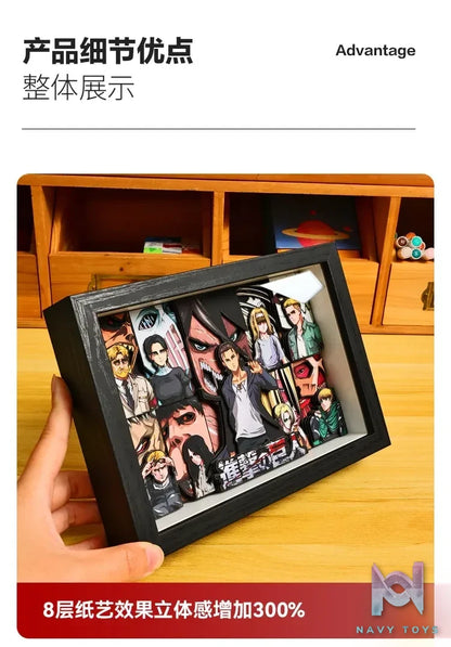 Yu Zhi Jiang Studio – Attack on Titan Multiple Characters 3D Decorative Painting Attack on Titan