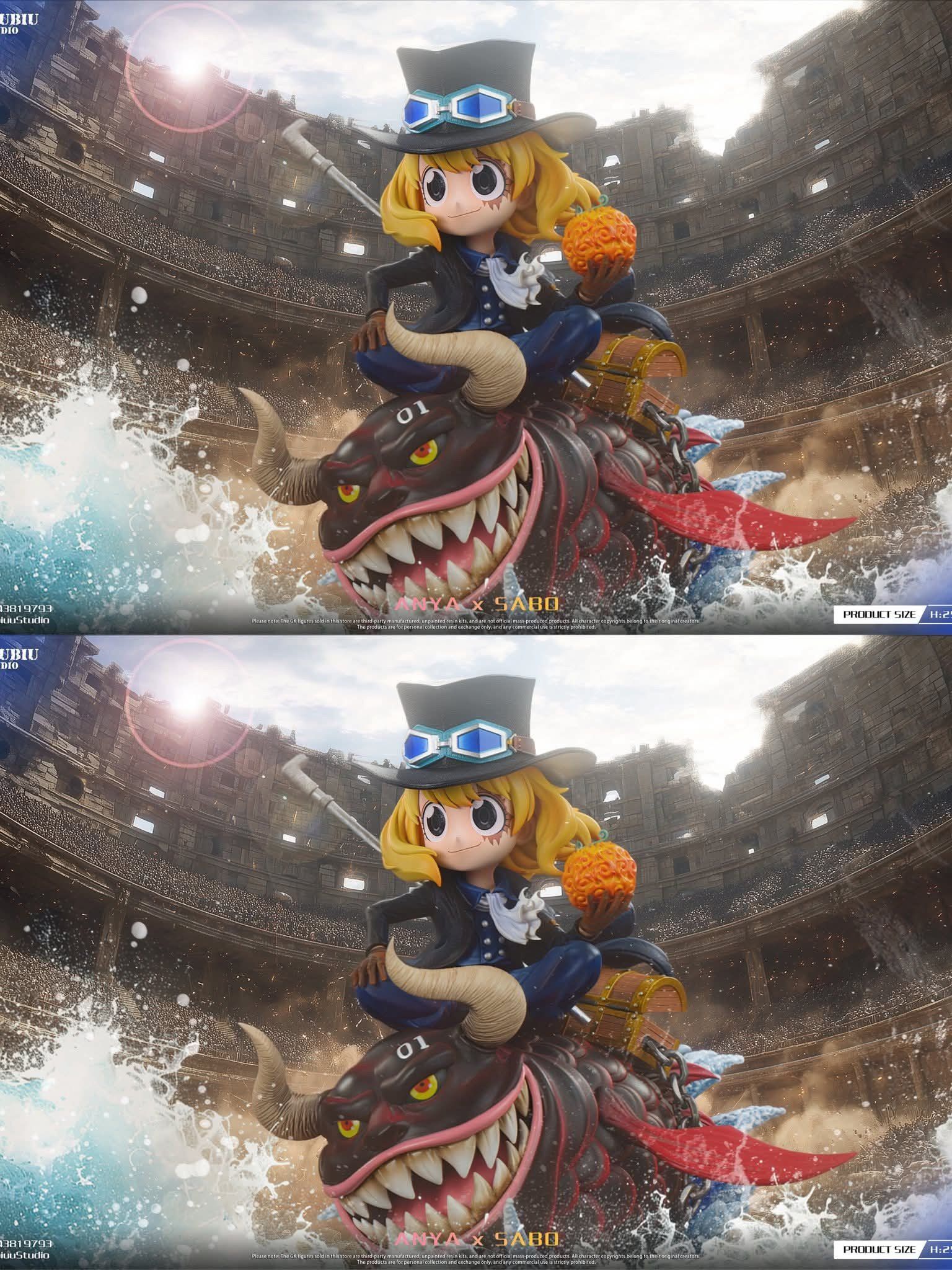 Anya x Sabo resin statue BiuBiu Studio anime figure