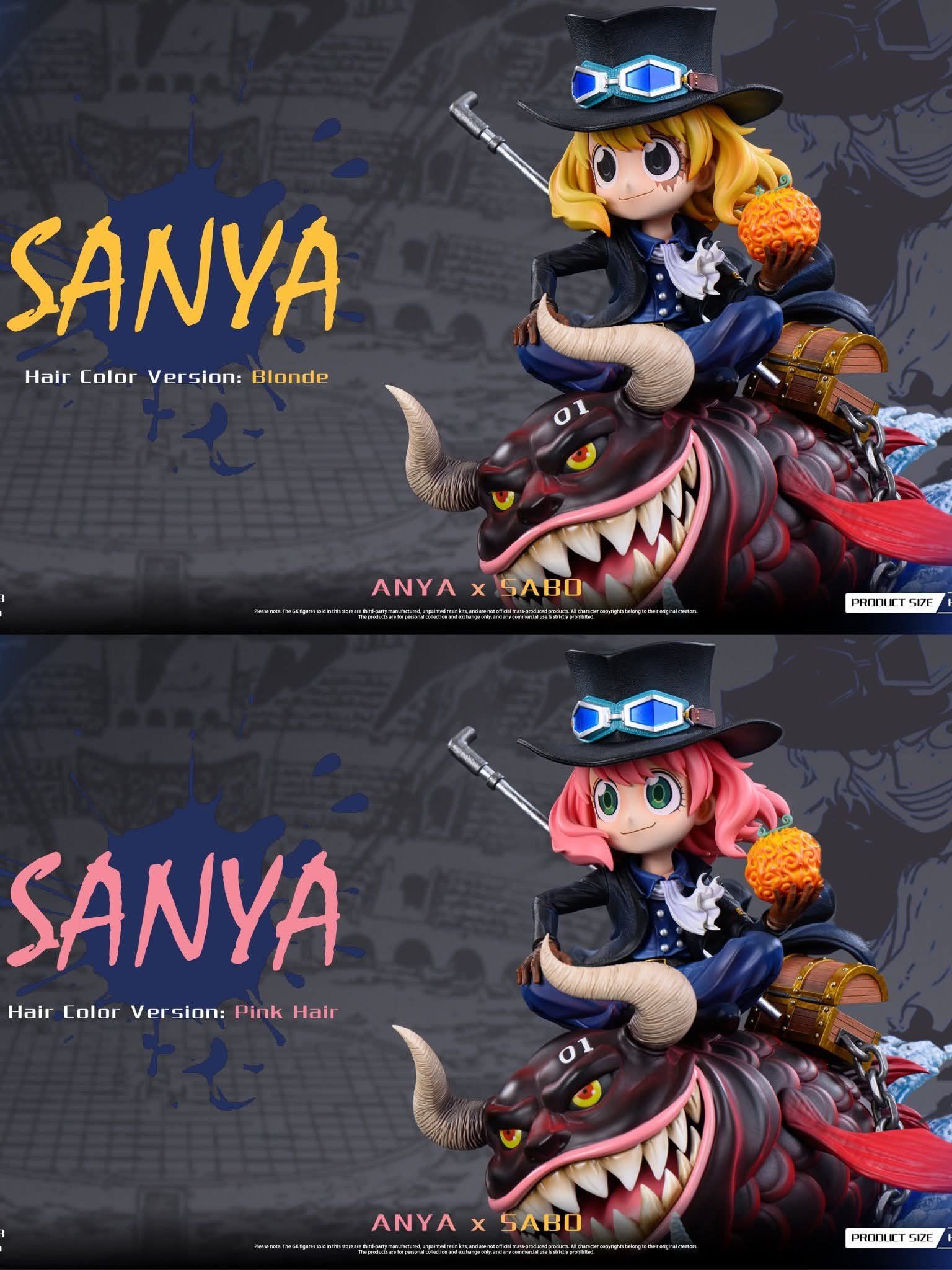 Anya x Sabo resin statue BiuBiu Studio anime figure