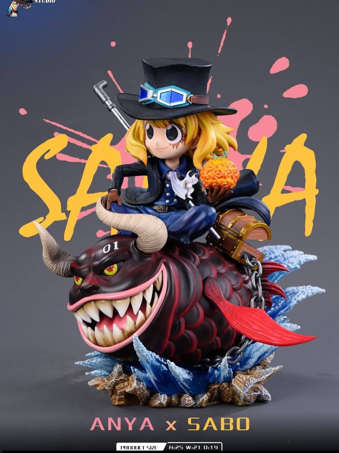 Anya x Sabo resin statue BiuBiu Studio anime figure