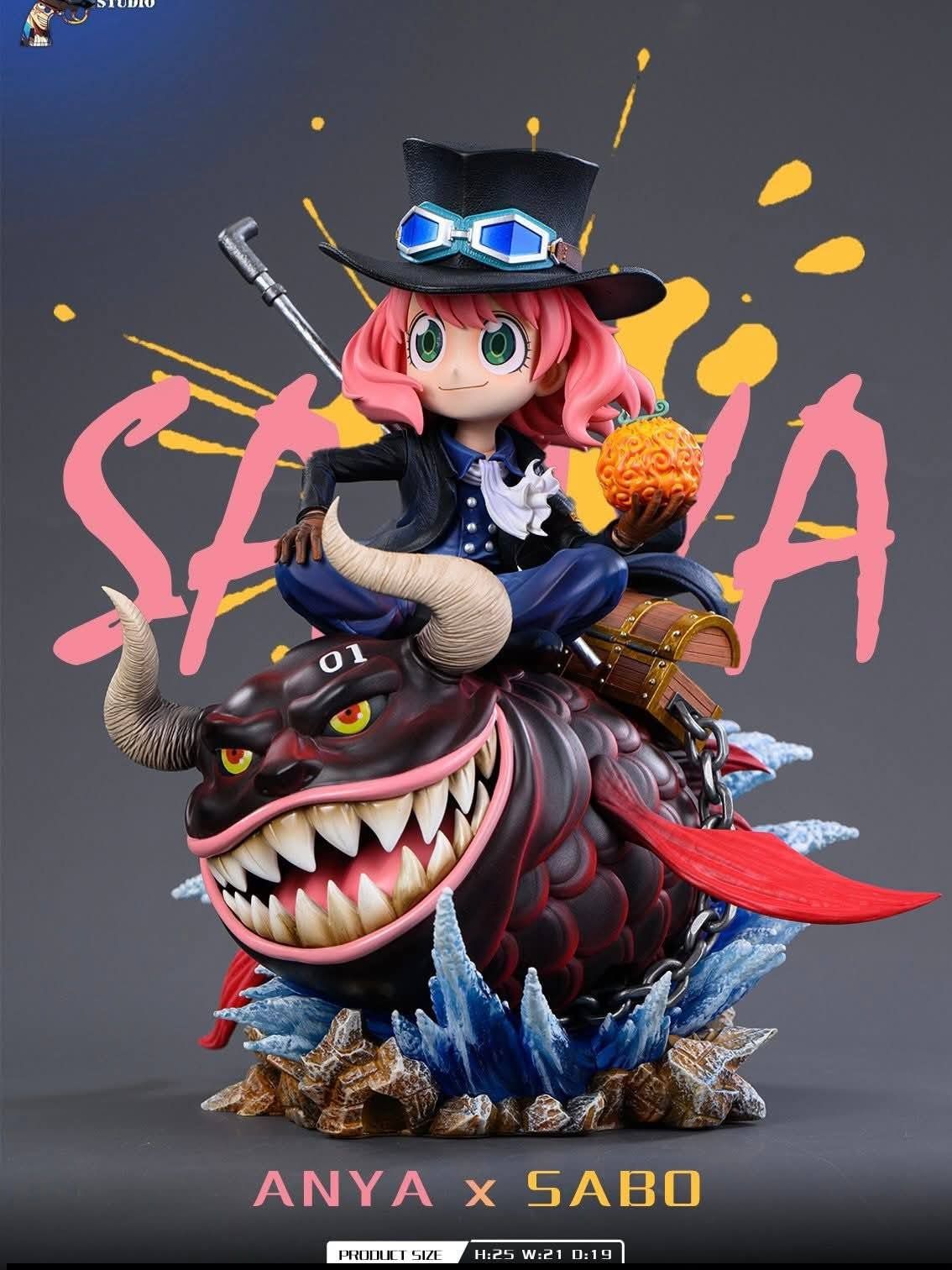 Anya x Sabo resin statue BiuBiu Studio anime figure