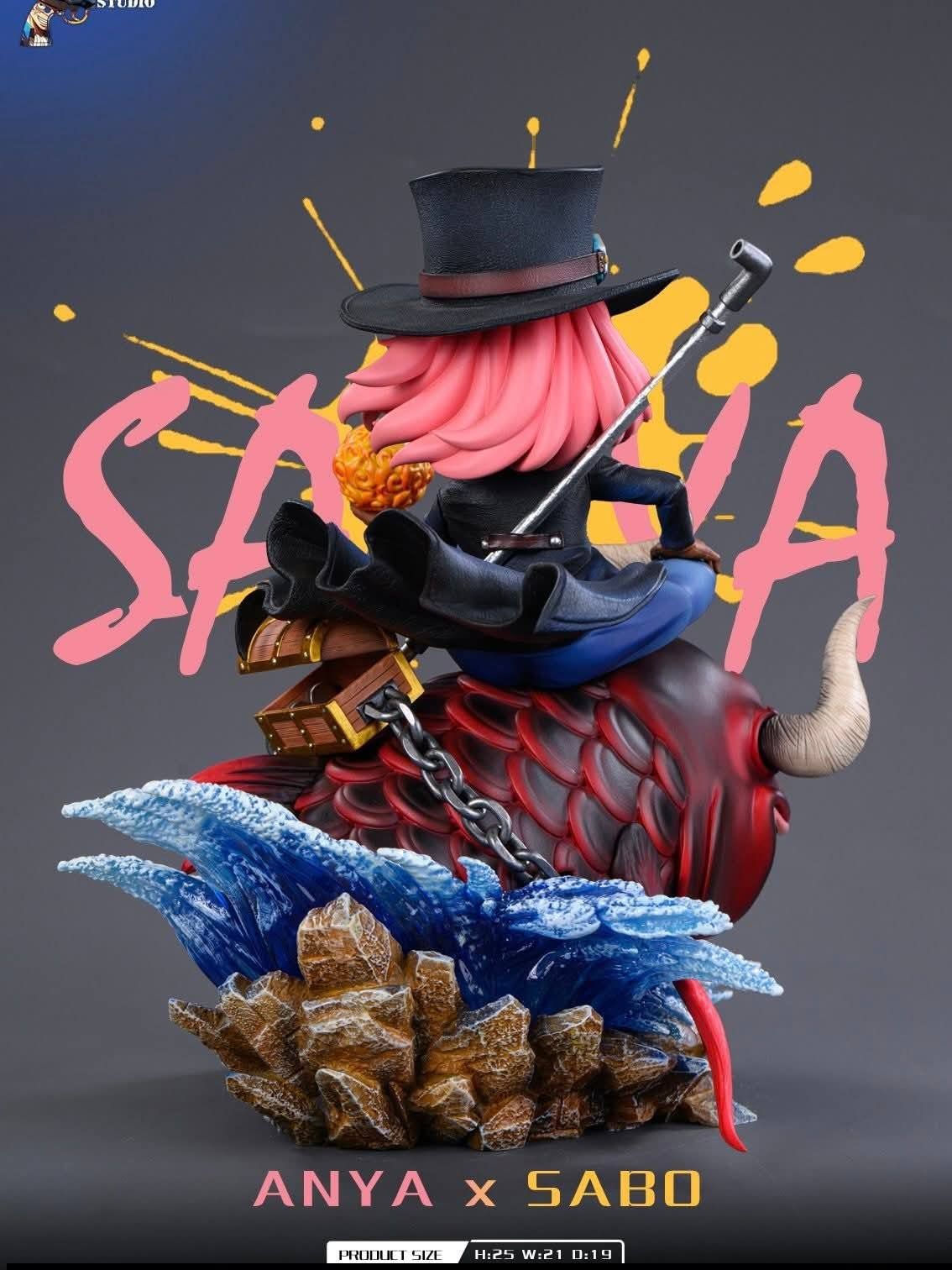 Anya x Sabo resin statue BiuBiu Studio anime figure