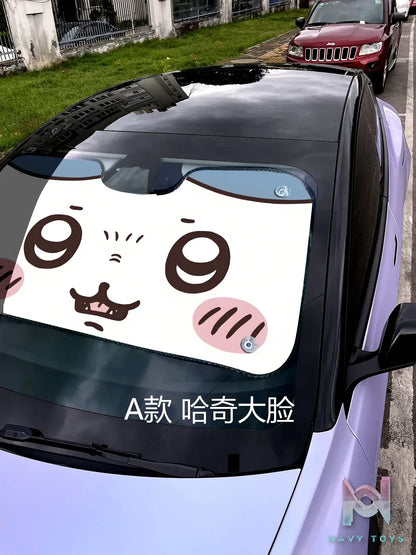 Plover Studio – Chiikawa Car front sunshade Usagi & Hachiware & Chiikawa & Momonga & Shisa & Rakko
