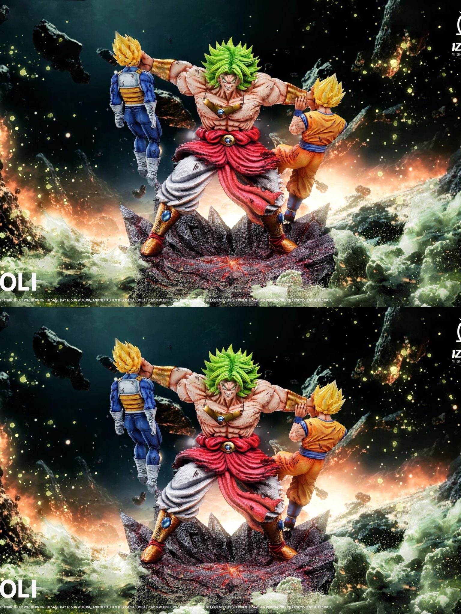 Broly vs Goku & Vegeta - Dragon Ball - Yishou Studio resin statue Yishou Studio anime figure