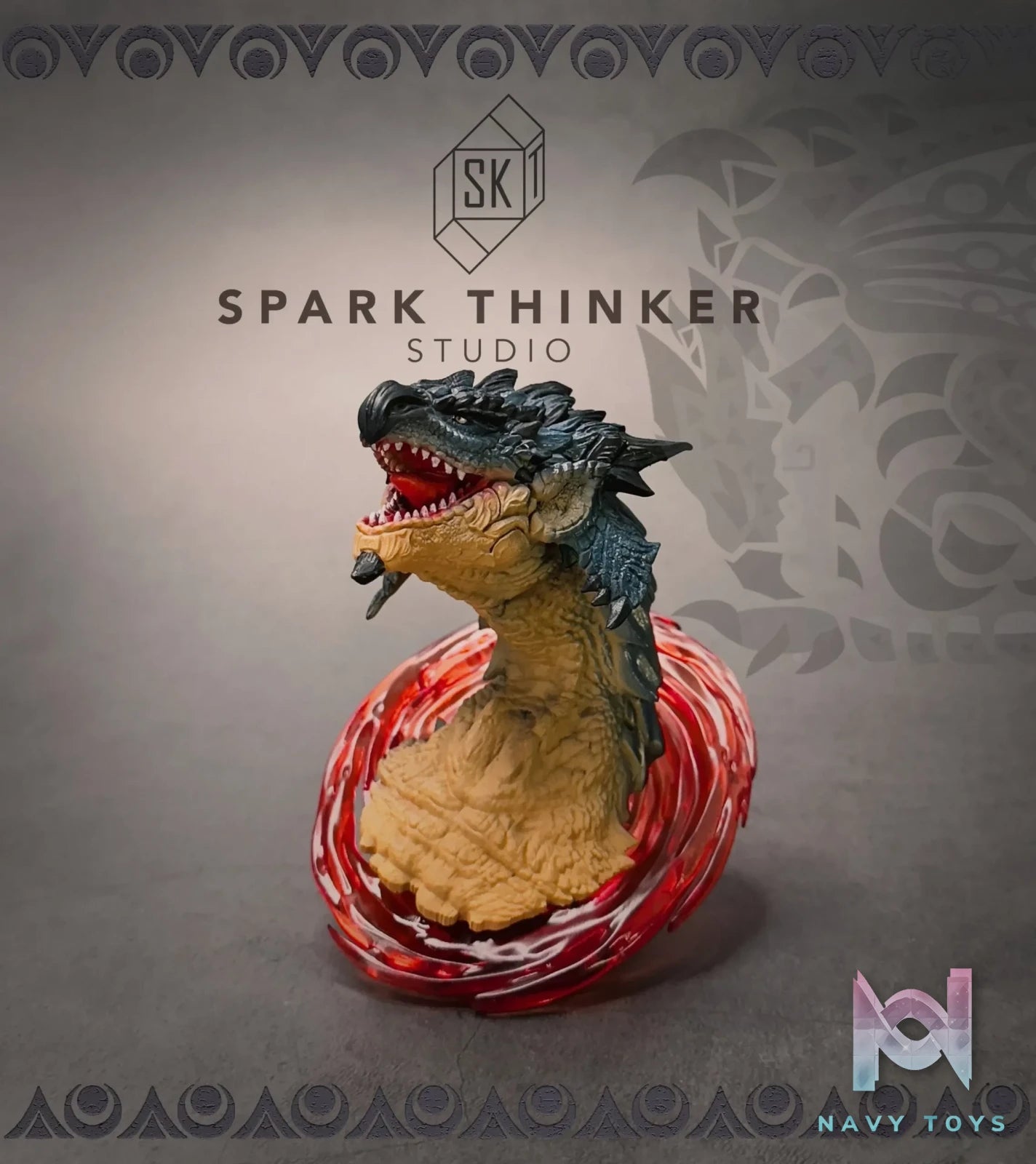 Spark Thinker Studio – Monster Hunter Small Scale Head Statue #1