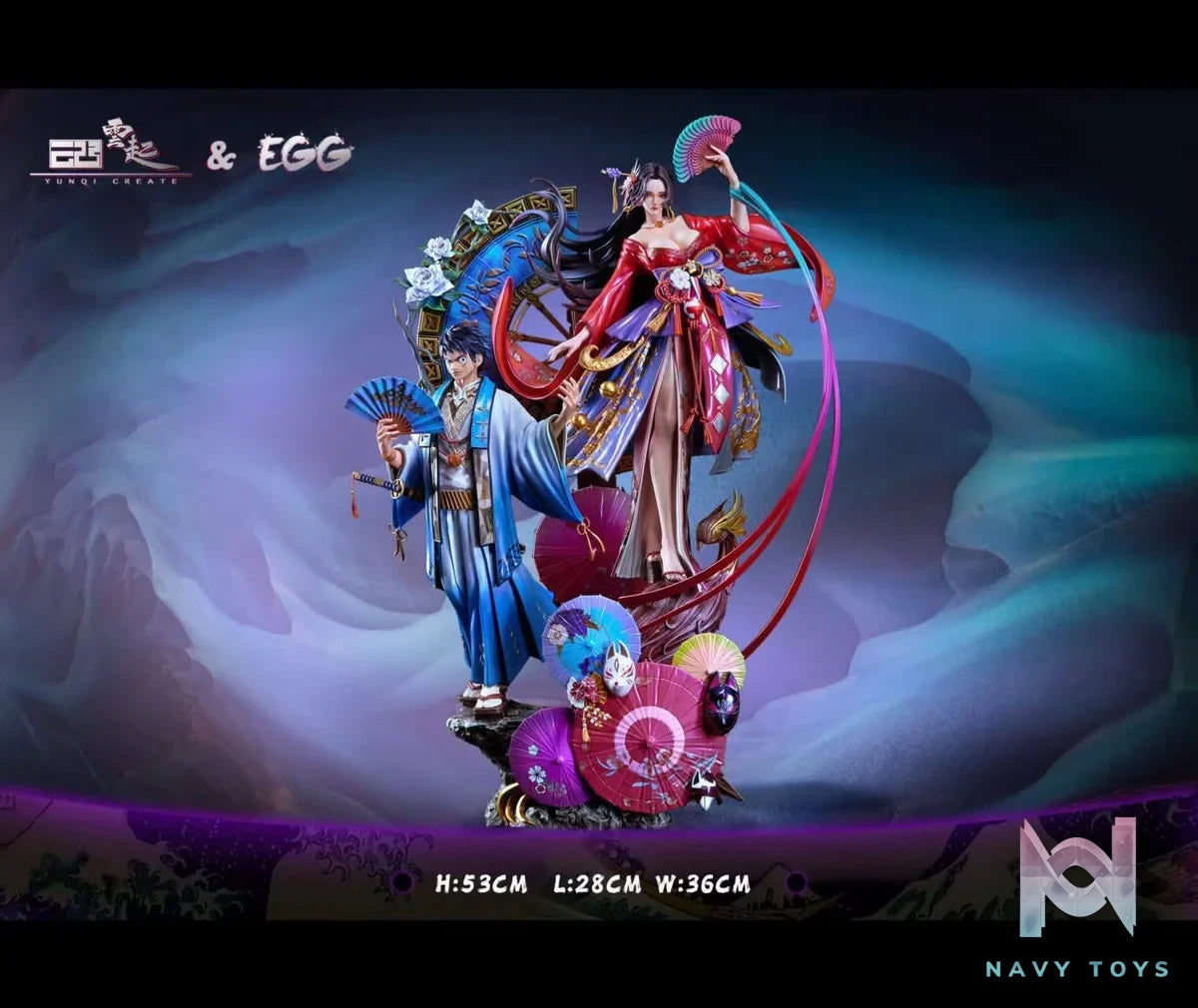 Luffy & Boa resin statue YunQi & EGG Studio anime figure