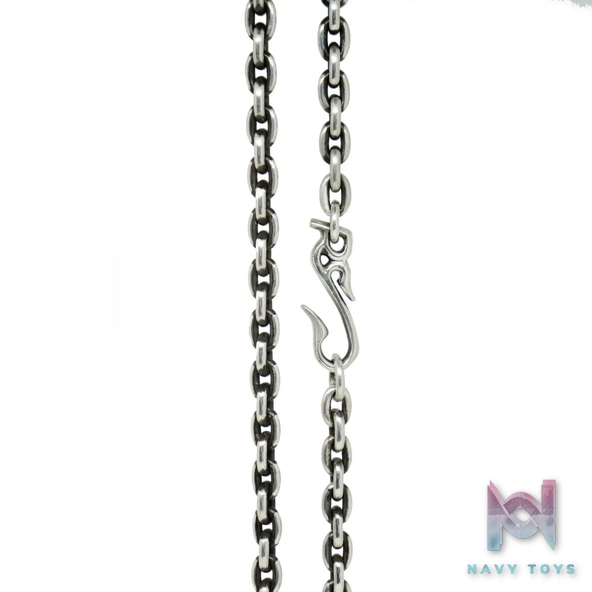 Raven Studio (silver jewelry) – Original Exclusive Design RS Letter Hook 5.5mm Curb Chain Original