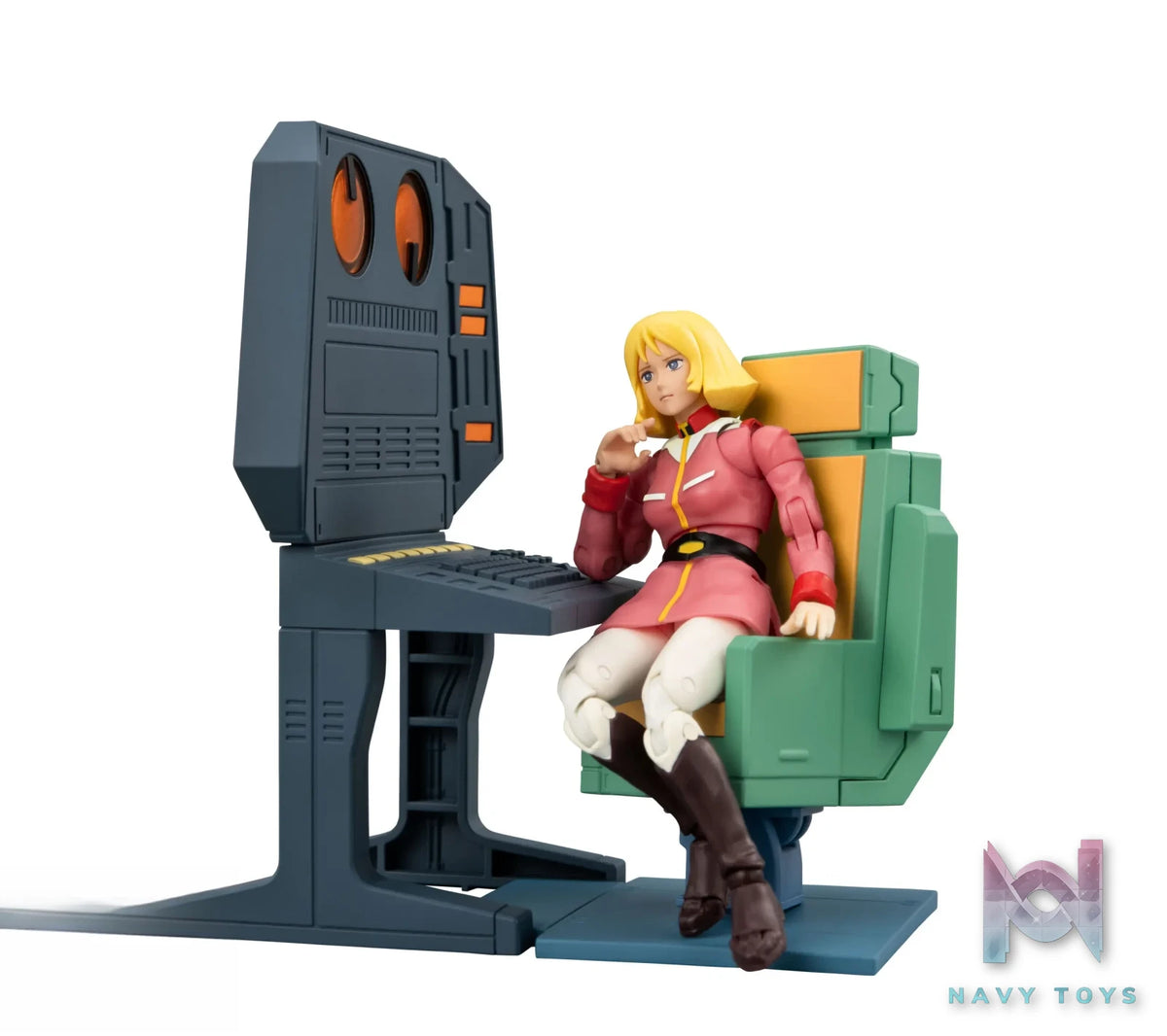 Megahouse – G.M.G. COLLECTION EX Mobile Suit Gundam White Base Bridge Communications Officer Desk Set (Licensed)