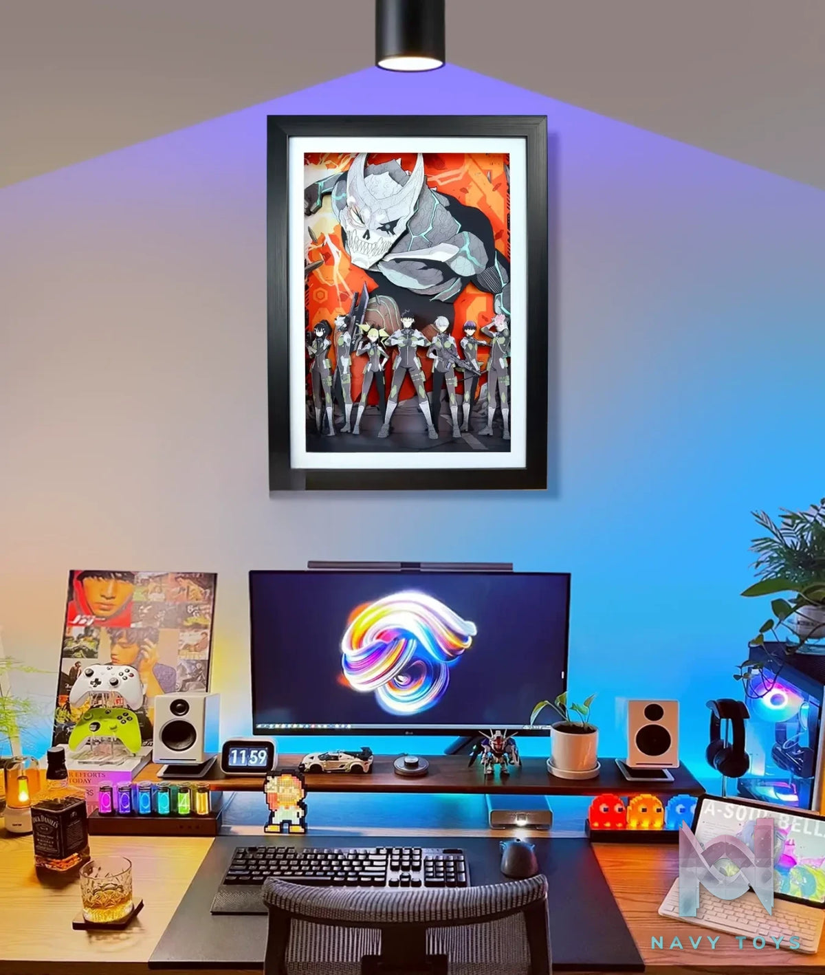 KALA HOME Studio – Kaiju No. 8 Multiple Characters 3D Decorative Painting Kaiju No.8