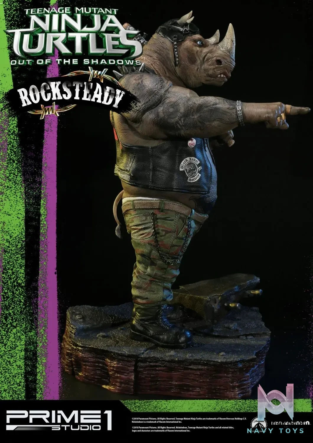 Prime 1 Studio – Premium Masterline Teenage Mutant Ninja Turtles: Out of the Shadows (Film) Rocksteady PMTMNT-02 (Licensed)