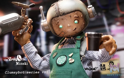 Whycat Studio & GEARHEADTOYS Studio – ClumsyBot Series 3 Barista Minski GHT005 (Licensed)