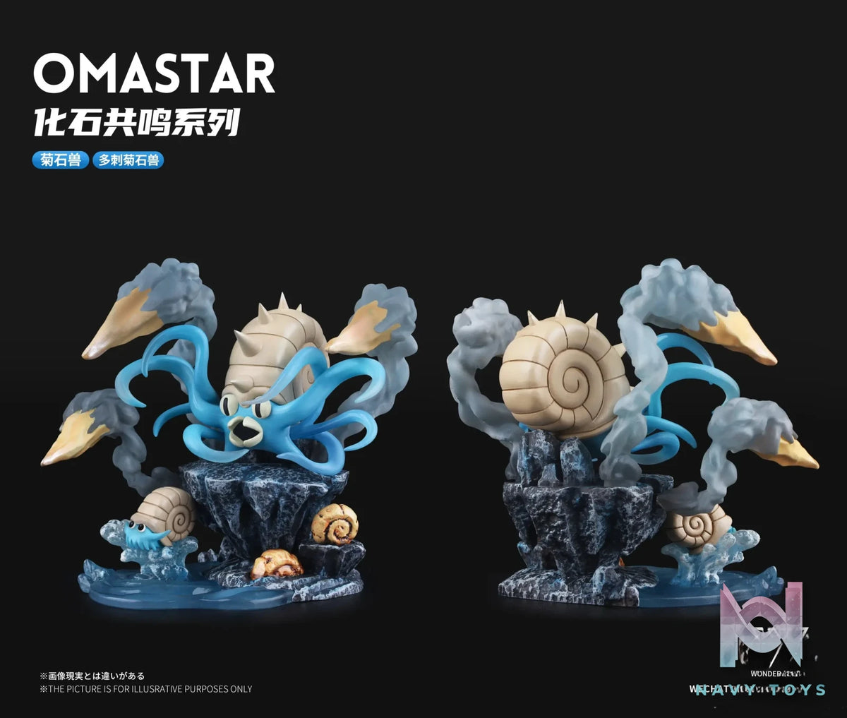 Wonder Studio – Pokemon Omanyte Evolution Group & Kabutops Evolution Group