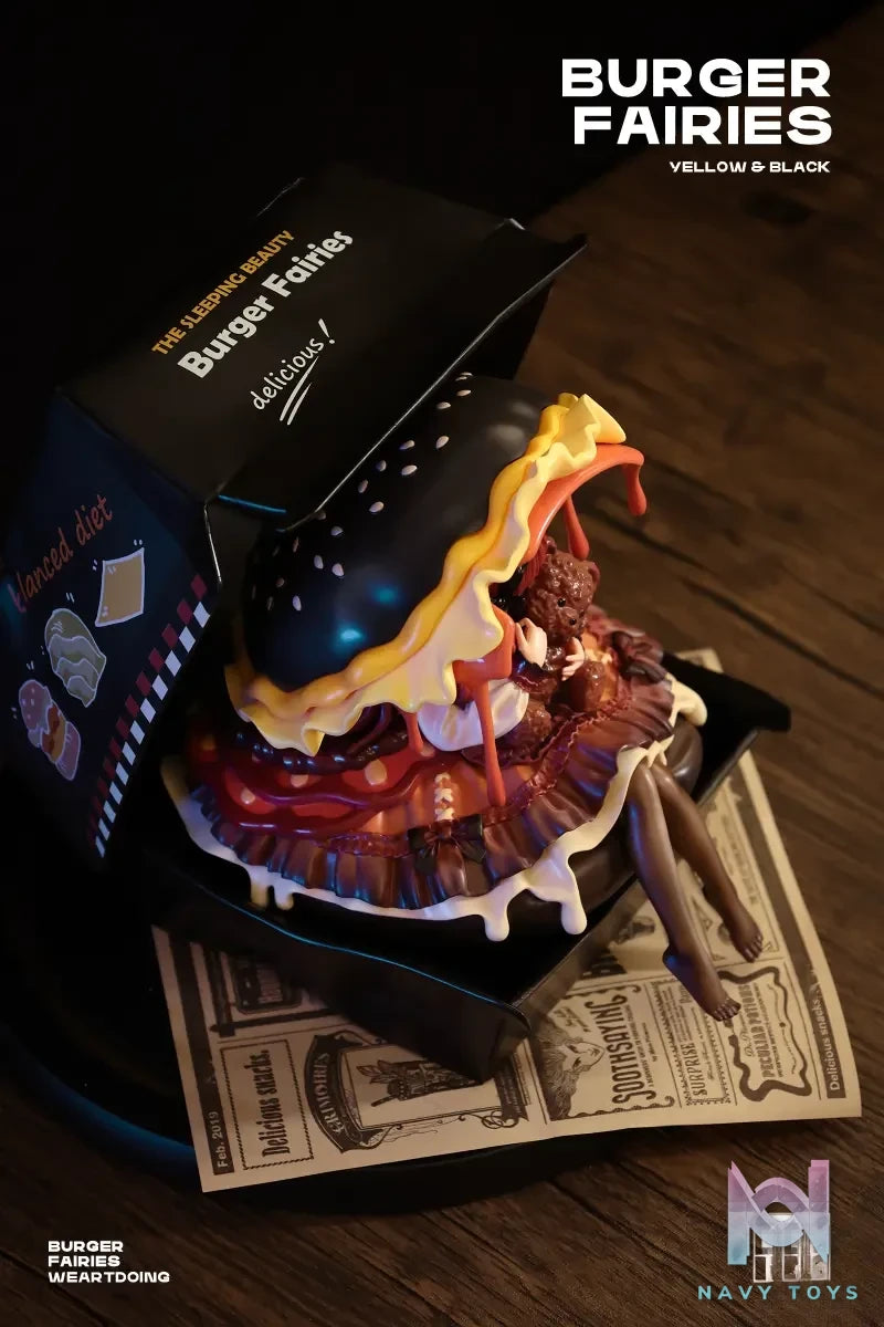 WeArtDoing Studio – Original The Sleeping Beauty-Burger Fairies- Yellow & The Sleeping Beauty-Burger Fairies-Black (Licensed)