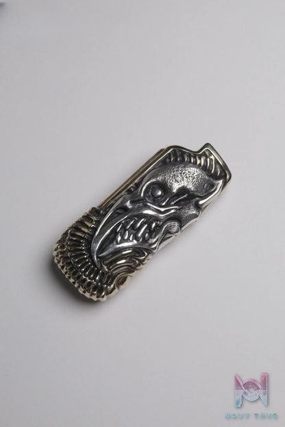 Raven Studio (silver jewelry) – Misty Fire Handmade Silver BIC J5 Lighter Case Original