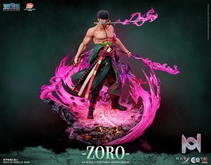 Pixel Poses X Cosmic Creations X JIMEI PALACE Studio – ONE PIECE Roronoa Zoro 1/6 Scale Platinum Silicone Action Figure (Licensed)