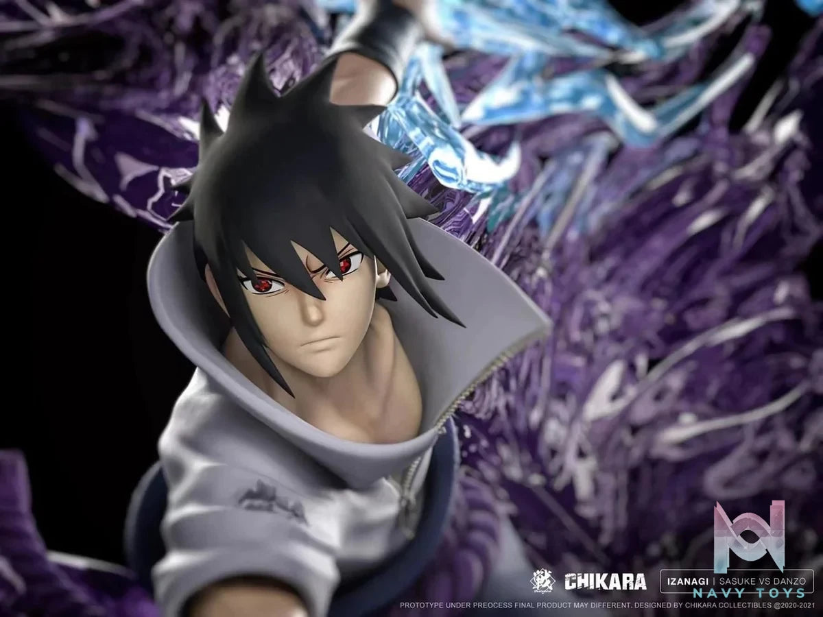 Uchiha Sasuke vs Danzo Shimura resin statue randian studio anime figure