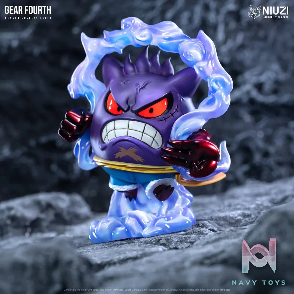 NIUZI Studio - Pokémon Gear 4 Gengar resin statue Navy Toys anime figure