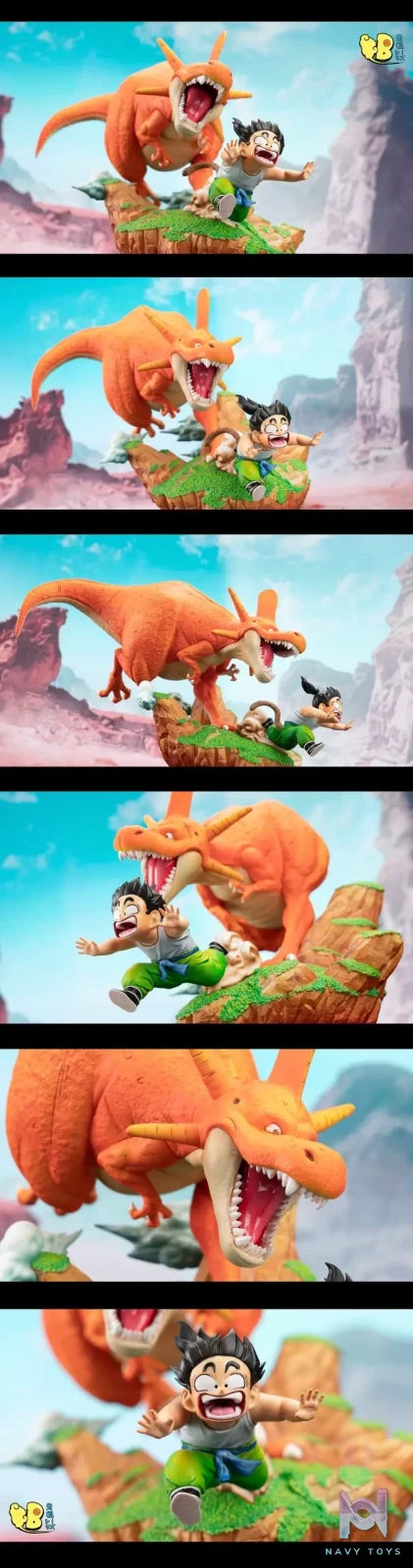 DB Studio – Dragon Ball Dinosaur run after Son Gohan