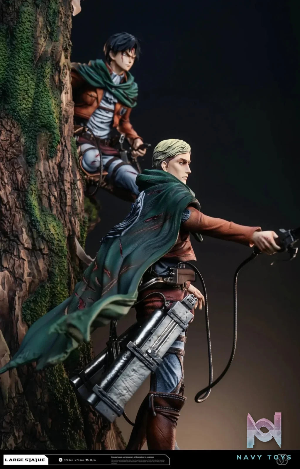 Hertz Studio - Attack On Titan The Sharpest Sword Levi & Erwin resin statue Navy Toys anime figure