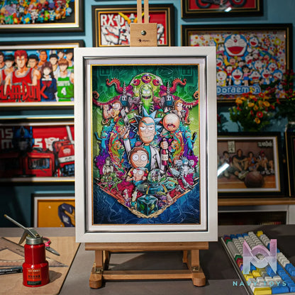 Yu Zhi Jiang Studio – Rick and Morty Multiple Characters 3D Decorative Painting Rick and Morty